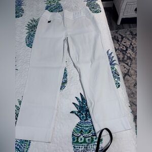 Lisette White Straight-Leg Pants 8